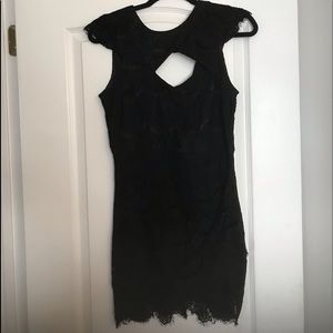 SaboSkirt black lace mini dress